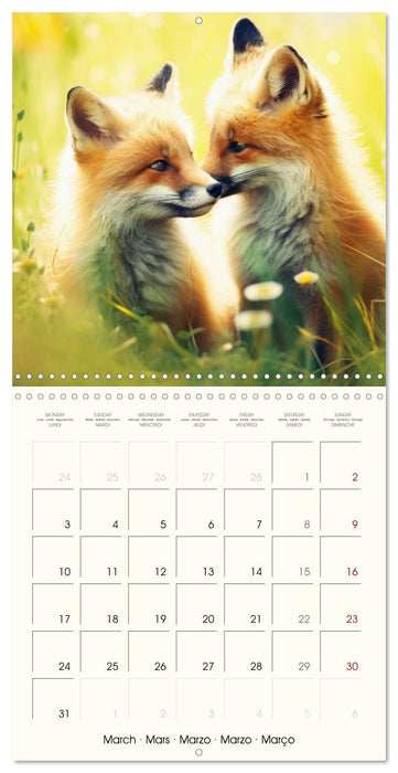 Cute foxes (CALVENDO Monthly Calendar 2025)