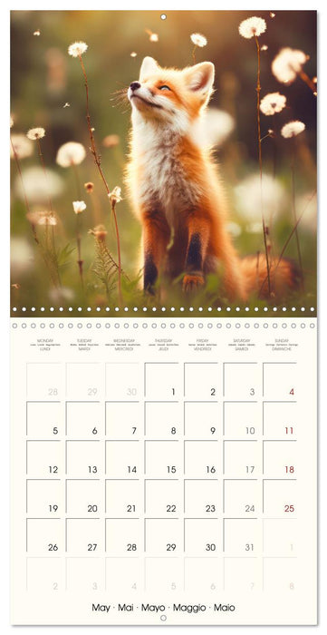 Cute foxes (CALVENDO Monthly Calendar 2025)