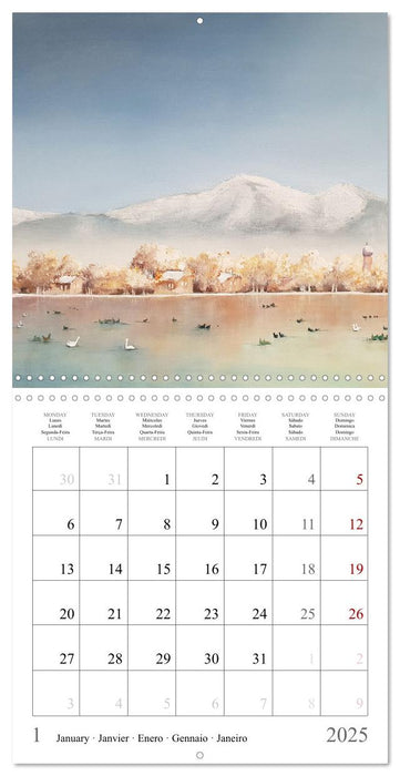 Painted landscapes dressed in seasonal colours (CALVENDO Monthly Calendar 2025)