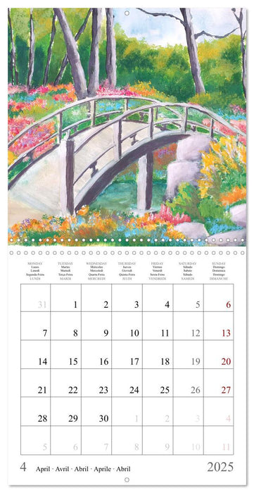 Painted landscapes dressed in seasonal colours (CALVENDO Monthly Calendar 2025)