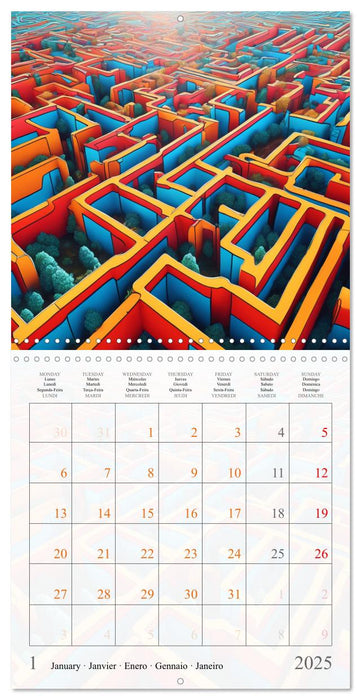 The labyrinths (CALVENDO Monthly Calendar 2025)