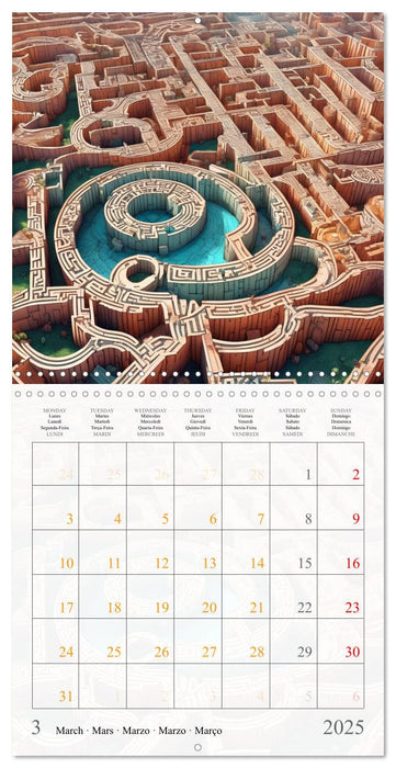 The labyrinths (CALVENDO Monthly Calendar 2025)