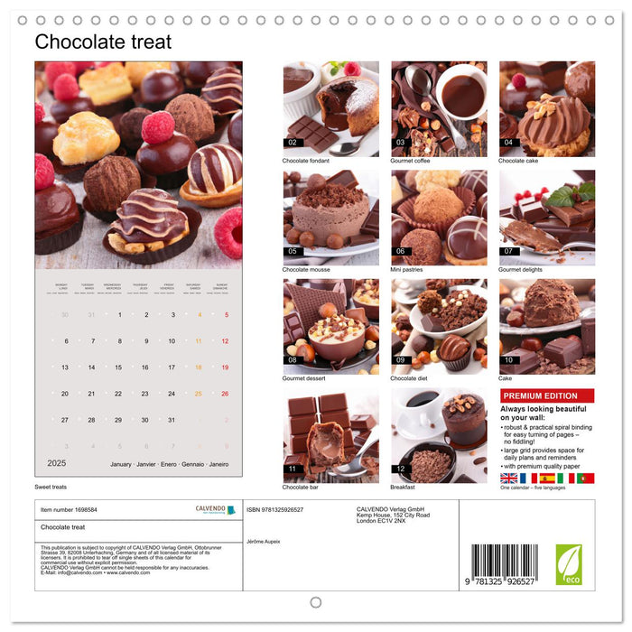 Chocolate treat (CALVENDO Monthly Calendar 2025)