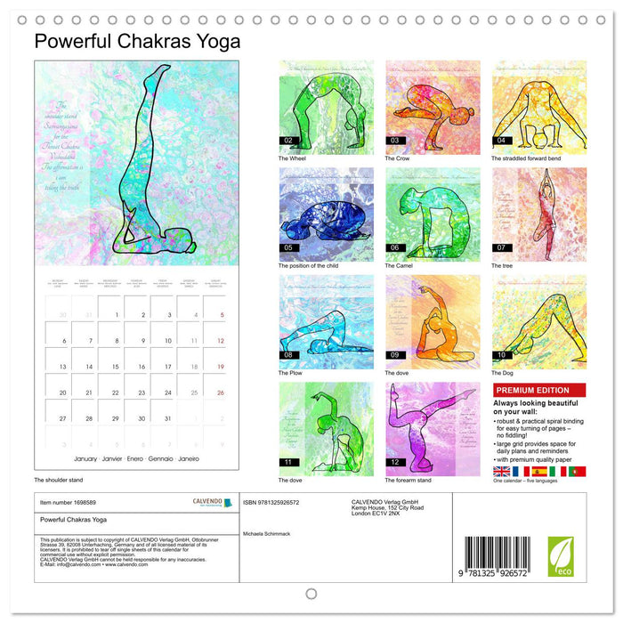 Powerful Chakras Yoga (CALVENDO Monthly Calendar 2025)