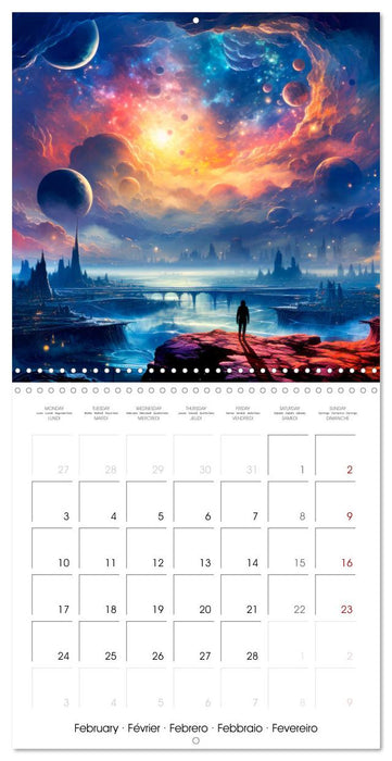 DISTANT WORLDS Explore the universe (CALVENDO Monthly Calendar 2025)