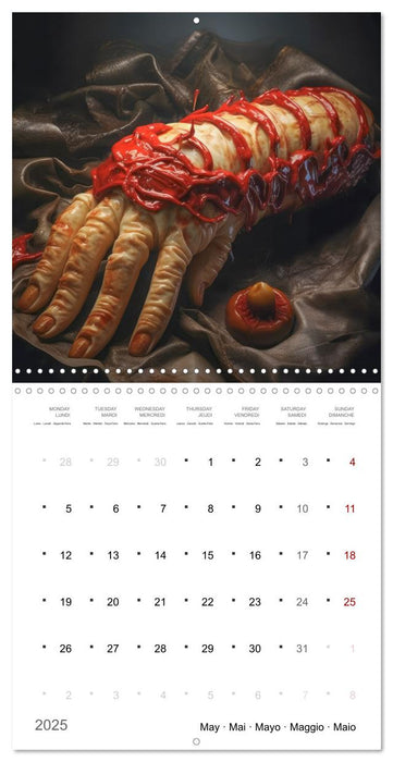 Creepy AI Cuisine (CALVENDO Monthly Calendar 2025)