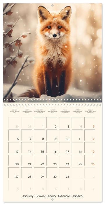 Les renards, des créatures si mignonnes (CALVENDO Calendrier mensuel 2025)