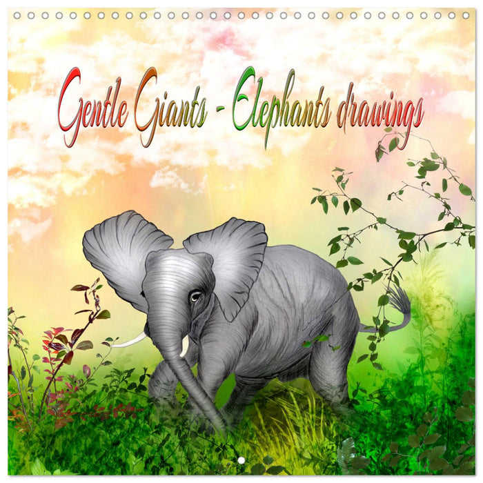 Gentle Giants - Elephants (CALVENDO Monthly Calendar 2025)