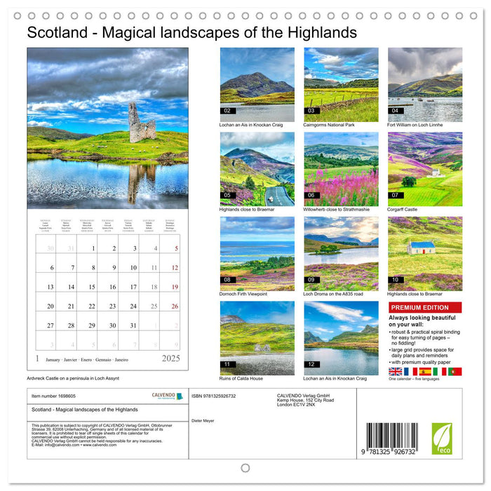 Scotland - Magical landscapes of the Highlands (CALVENDO Monthly Calendar 2025)