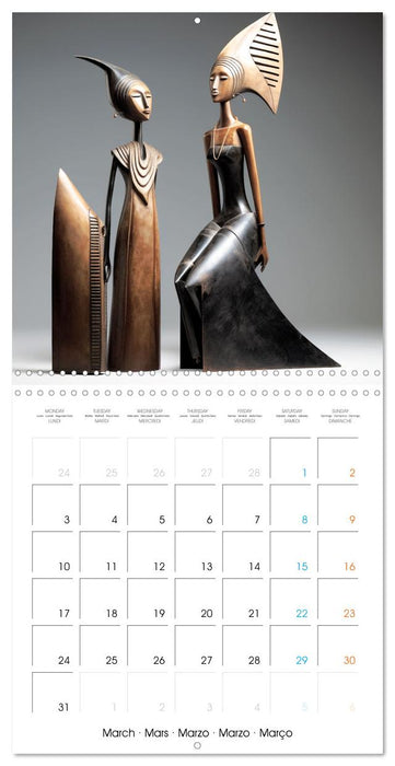 Statuettes contemporaines (CALVENDO Calendrier mensuel 2025)