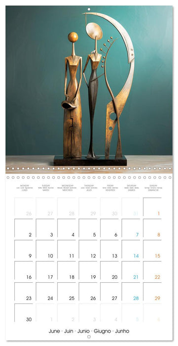 Statuettes contemporaines (CALVENDO Calendrier mensuel 2025)