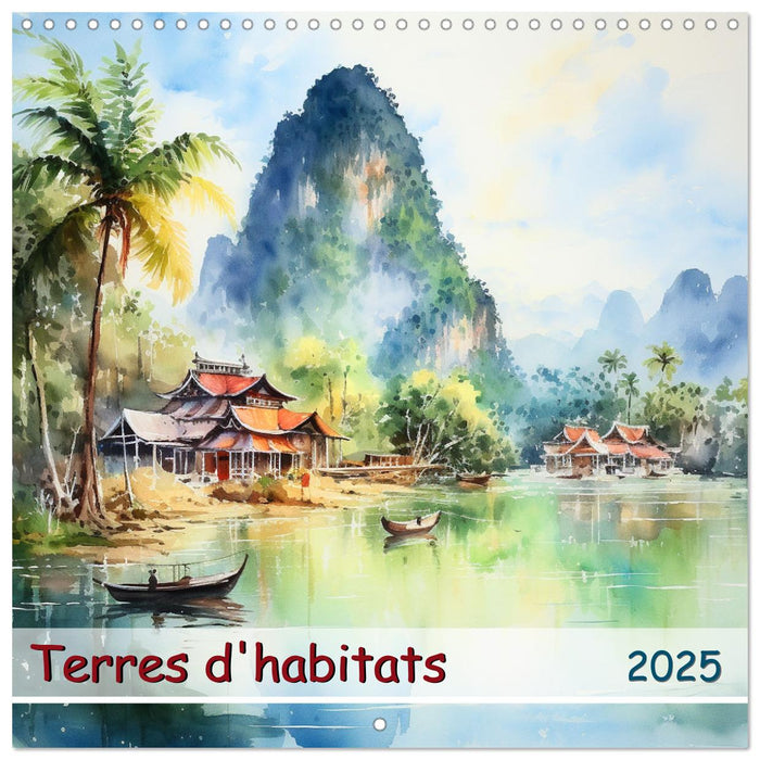 Terres d'habitats (CALVENDO Calendrier mensuel 2025)