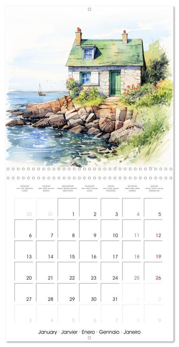 En bord de mer (CALVENDO Calendrier mensuel 2025)