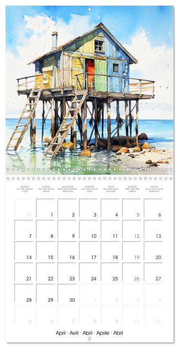 En bord de mer (CALVENDO Calendrier mensuel 2025)