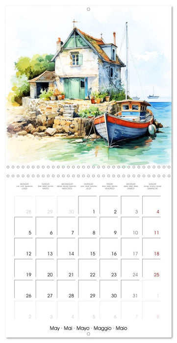 En bord de mer (CALVENDO Calendrier mensuel 2025)