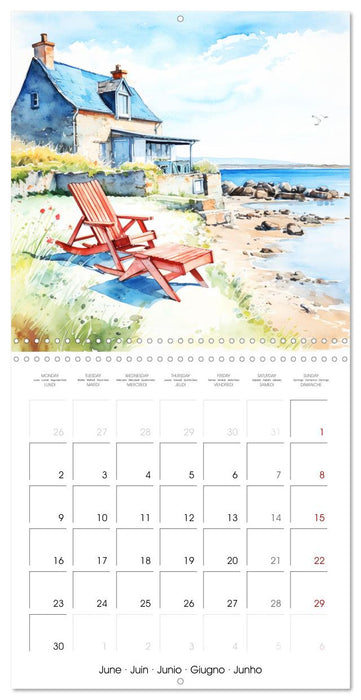 En bord de mer (CALVENDO Calendrier mensuel 2025)