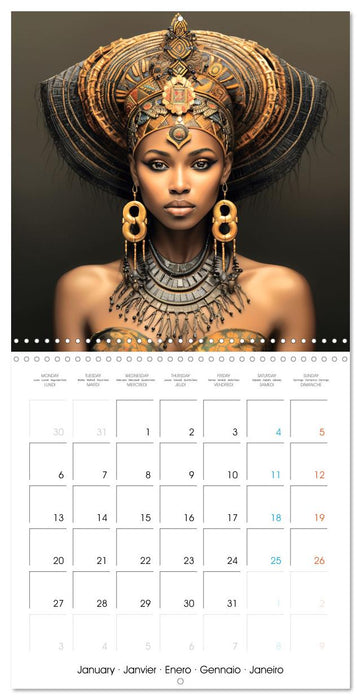 Femmes sublimes d'Afrique (CALVENDO Calendrier mensuel 2025)