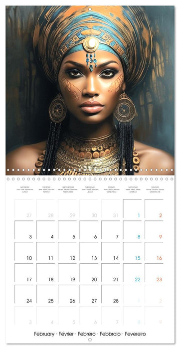 Femmes sublimes d'Afrique (CALVENDO Calendrier mensuel 2025)