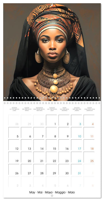 Femmes sublimes d'Afrique (CALVENDO Calendrier mensuel 2025)