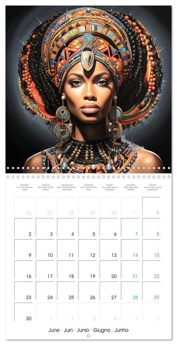 Femmes sublimes d'Afrique (CALVENDO Calendrier mensuel 2025)