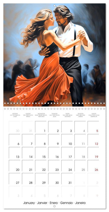 Danse passion (CALVENDO Calendrier mensuel 2025)