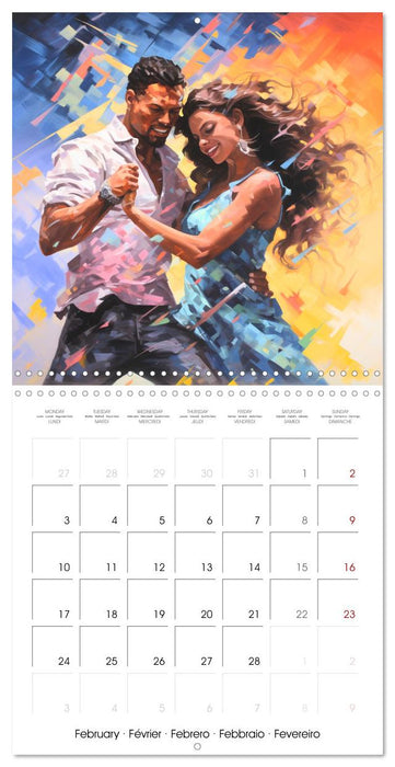 Danse passion (CALVENDO Calendrier mensuel 2025)