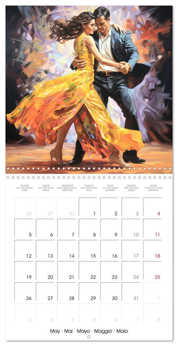 Danse passion (CALVENDO Calendrier mensuel 2025)