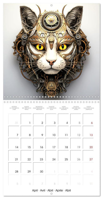 Félins Steampunk (CALVENDO Calendrier mensuel 2025)