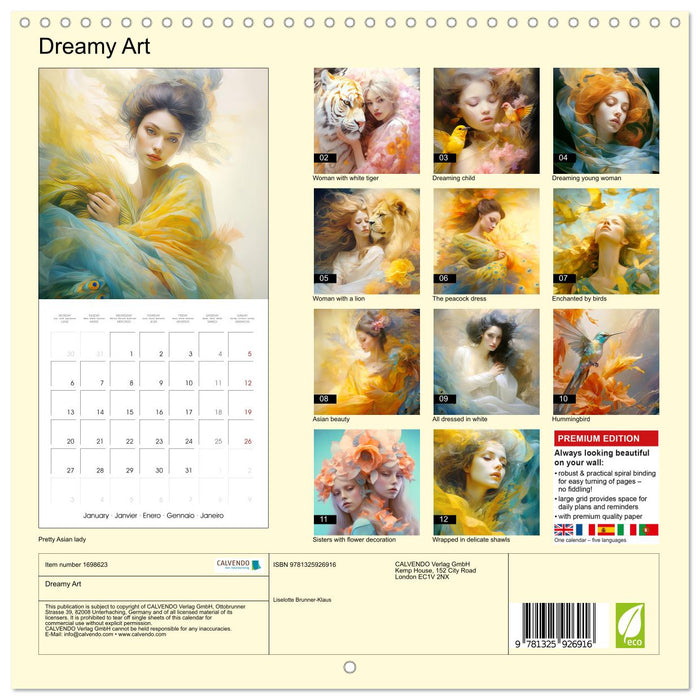 Dreamy Art (CALVENDO Monthly Calendar 2025)