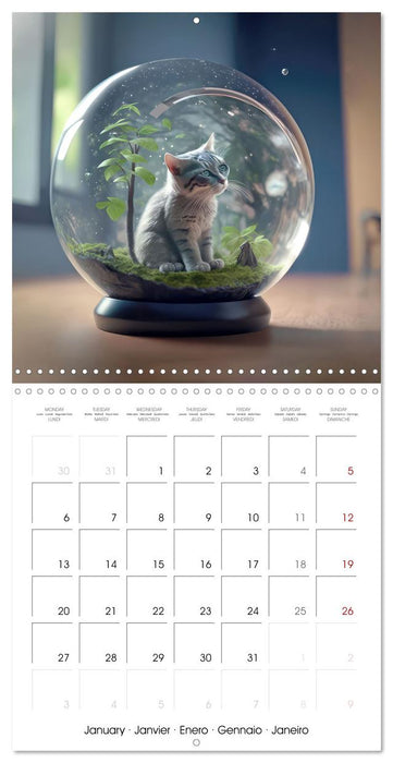 Small world in the glas sphere (CALVENDO Monthly Calendar 2025)