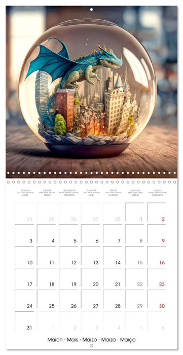 Small world in the glas sphere (CALVENDO Monthly Calendar 2025)