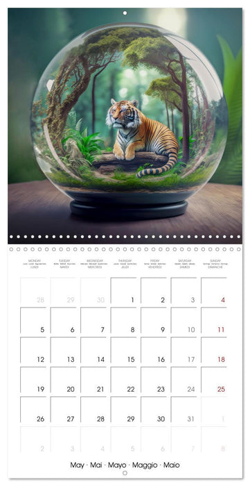 Small world in the glas sphere (CALVENDO Monthly Calendar 2025)