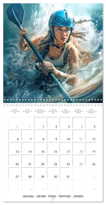 Kayakers in action (CALVENDO Monthly Calendar 2025)