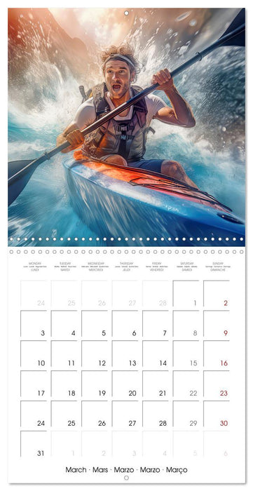 Kayakers in action (CALVENDO Monthly Calendar 2025)