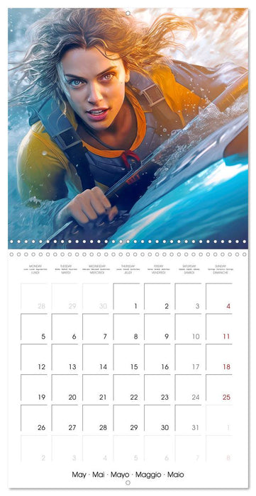 Kayakers in action (CALVENDO Monthly Calendar 2025)