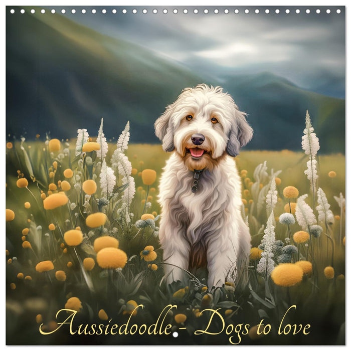 Aussiedoodle - Dogs to love (CALVENDO Monthly Calendar 2025)