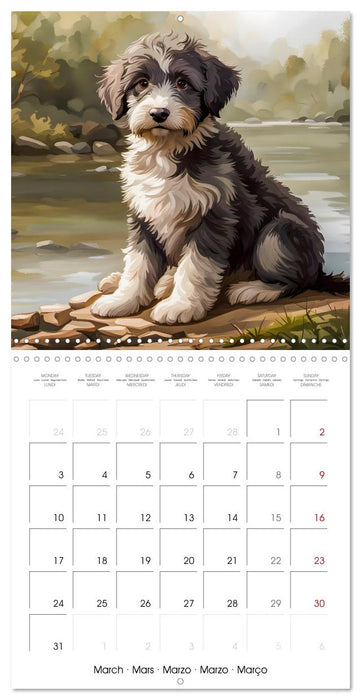 Aussiedoodle - Dogs to love (CALVENDO Monthly Calendar 2025)