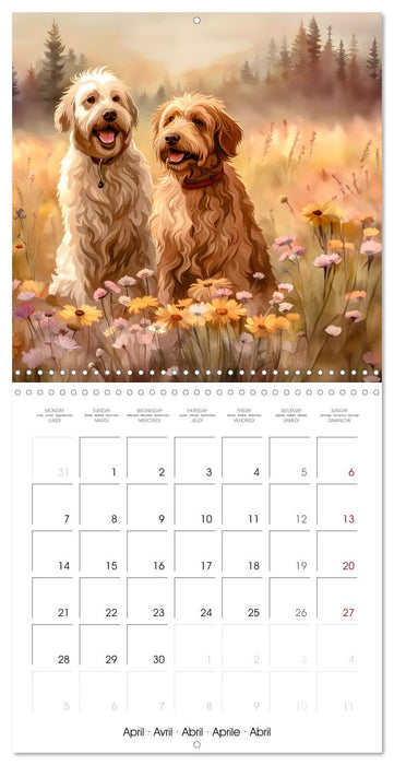 Aussiedoodle - Dogs to love (CALVENDO Monthly Calendar 2025)