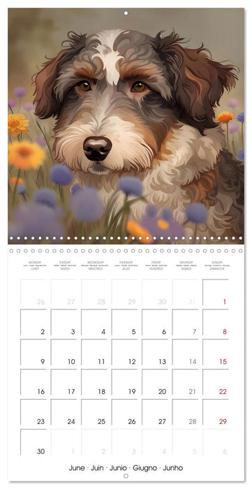 Aussiedoodle - Dogs to love (CALVENDO Monthly Calendar 2025)