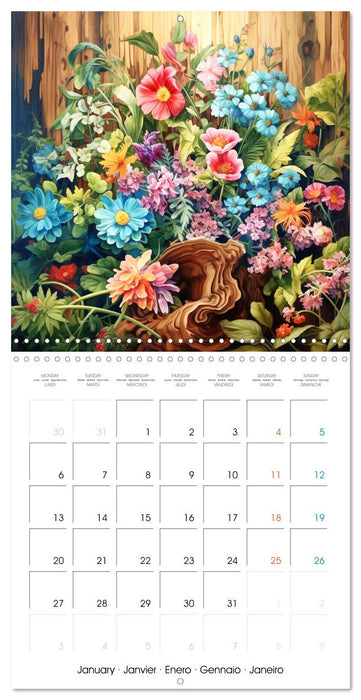 Douceur florale (CALVENDO Calendrier mensuel 2025)