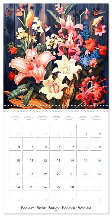 Douceur florale (CALVENDO Calendrier mensuel 2025)