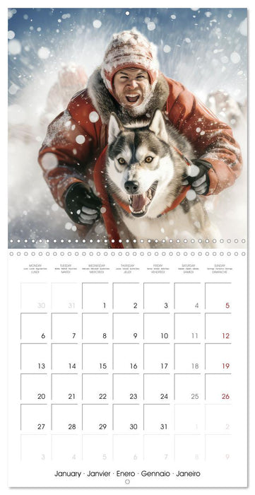 Des huskies adorables (CALVENDO Calendrier mensuel 2025)