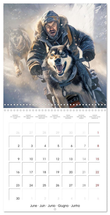 Des huskies adorables (CALVENDO Calendrier mensuel 2025)