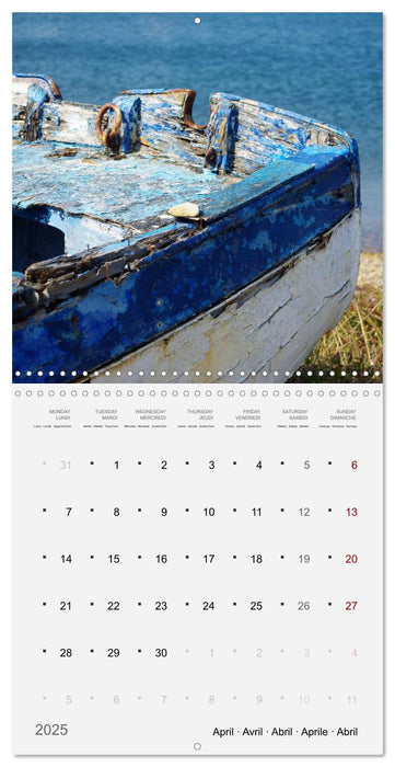 Bateaux épaves (CALVENDO Calendrier mensuel 2025)