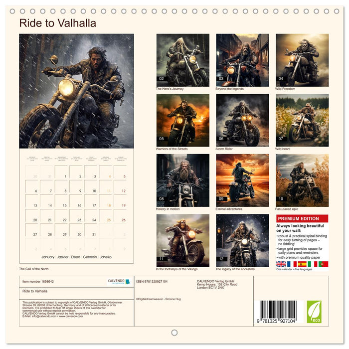 Ride to Valhalla (CALVENDO Monthly Calendar 2025)