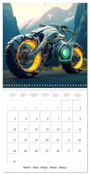 Motos de Fantaisie (CALVENDO Calendrier mensuel 2025)