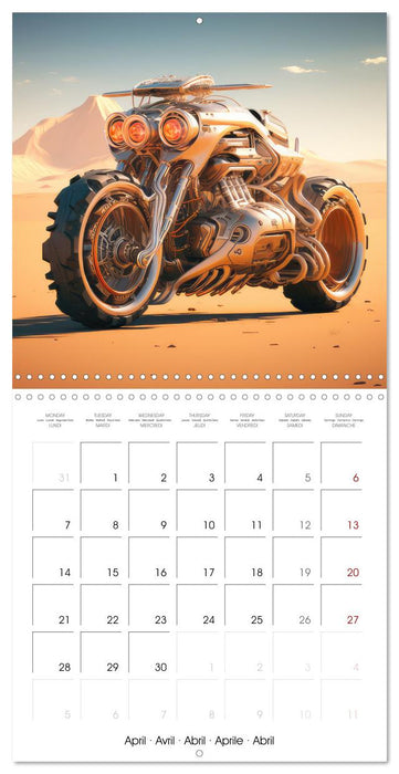 Motos de Fantaisie (CALVENDO Calendrier mensuel 2025)