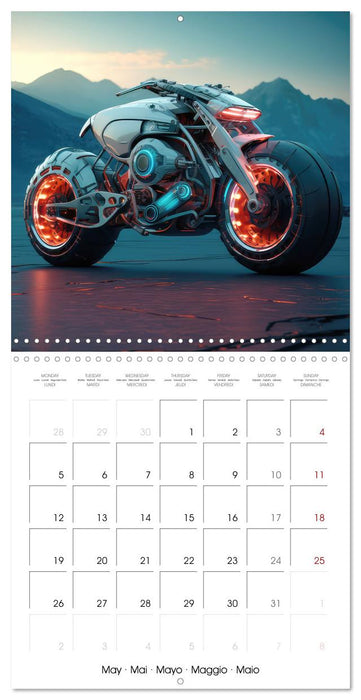 Motos de Fantaisie (CALVENDO Calendrier mensuel 2025)