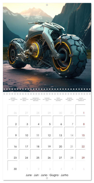 Motos de Fantaisie (CALVENDO Calendrier mensuel 2025)