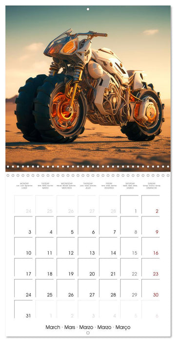 Crazy fantasy Motorbikes (CALVENDO Monthly Calendar 2025)